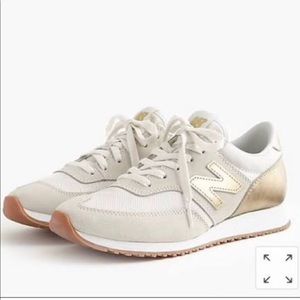 New Balance for J.Crew 620 Gold Sneakers